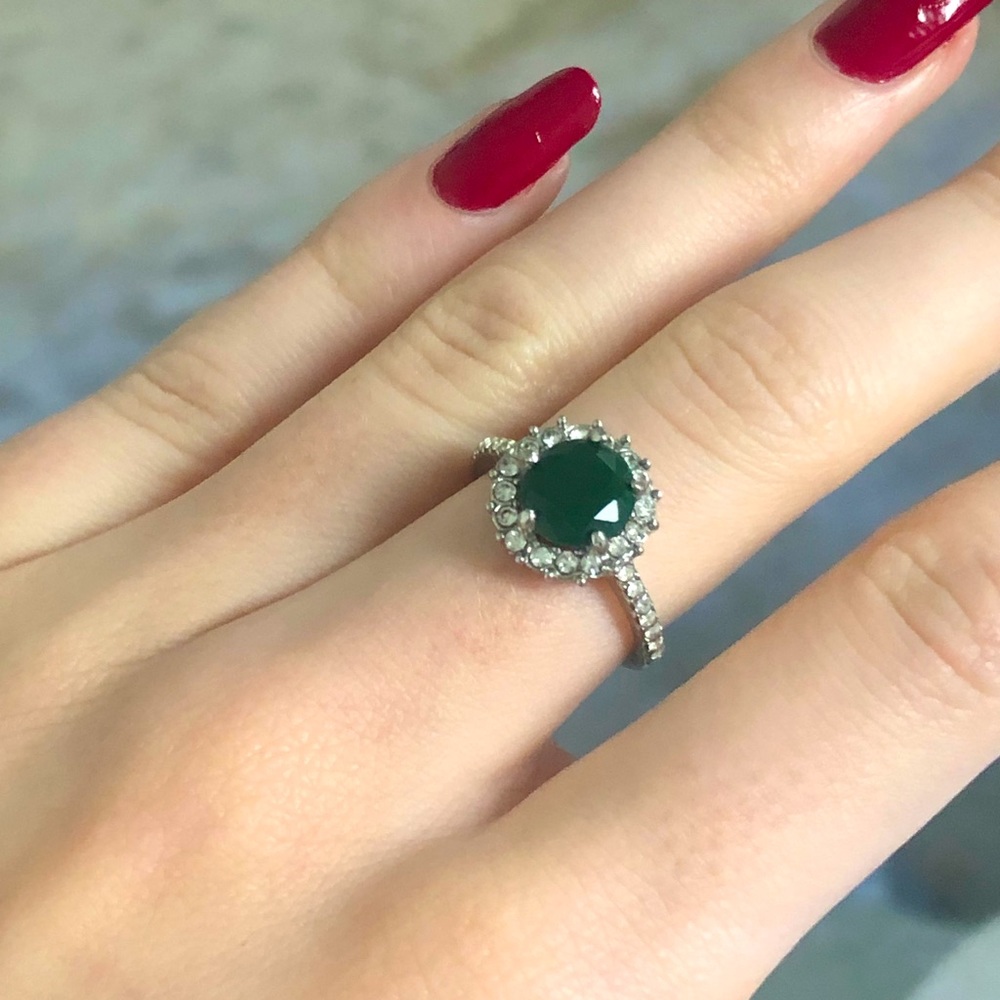 Emerald and Diamond Cocktail Ring